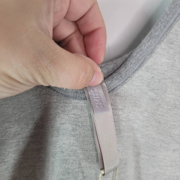 SKIMS Womens Outdoor Basics Scoop Neck Cotton Blend Bodysuit Heather Gray Size M - Picture 4 of 8